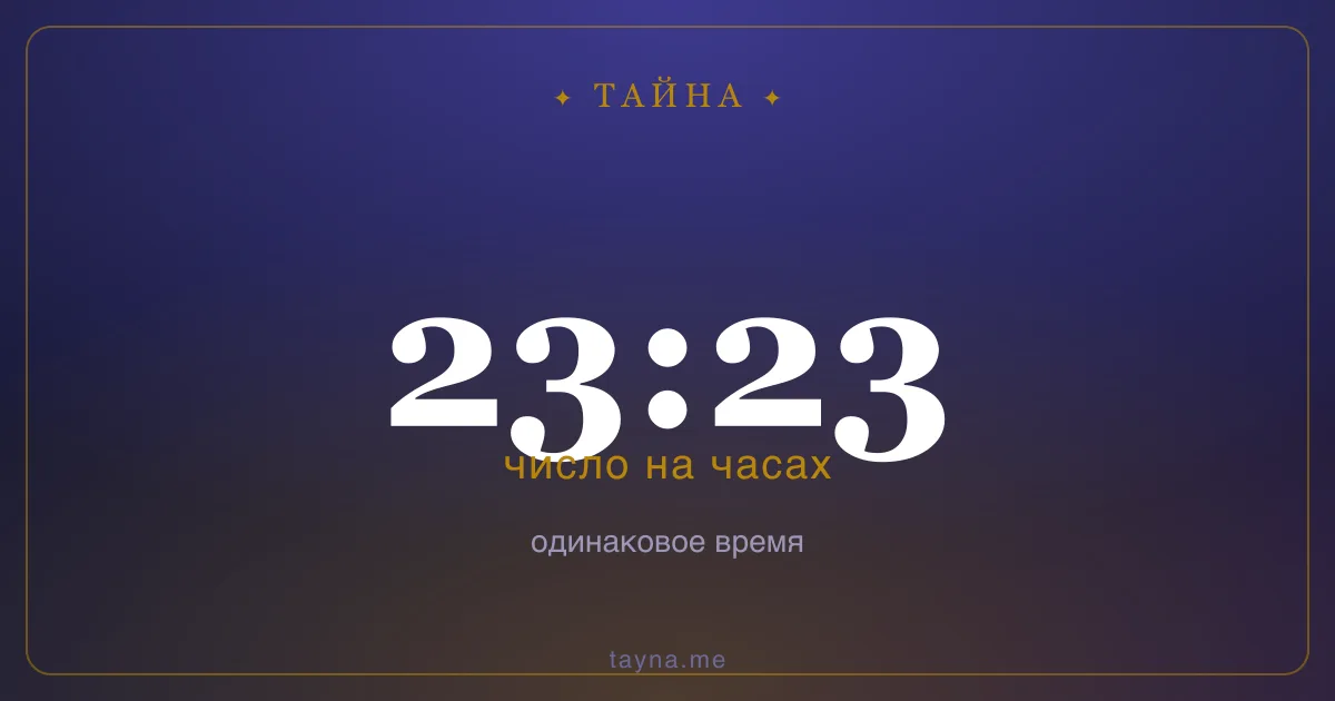 23:23 на часах — значение